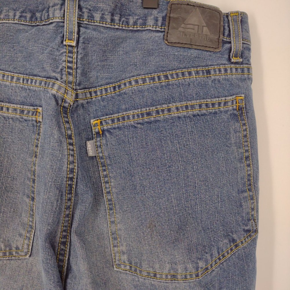 Y2K Vintage Levi's Relaxed Fit Silver Tab Skater Denim Blue Jeans - Picture 6 of 8